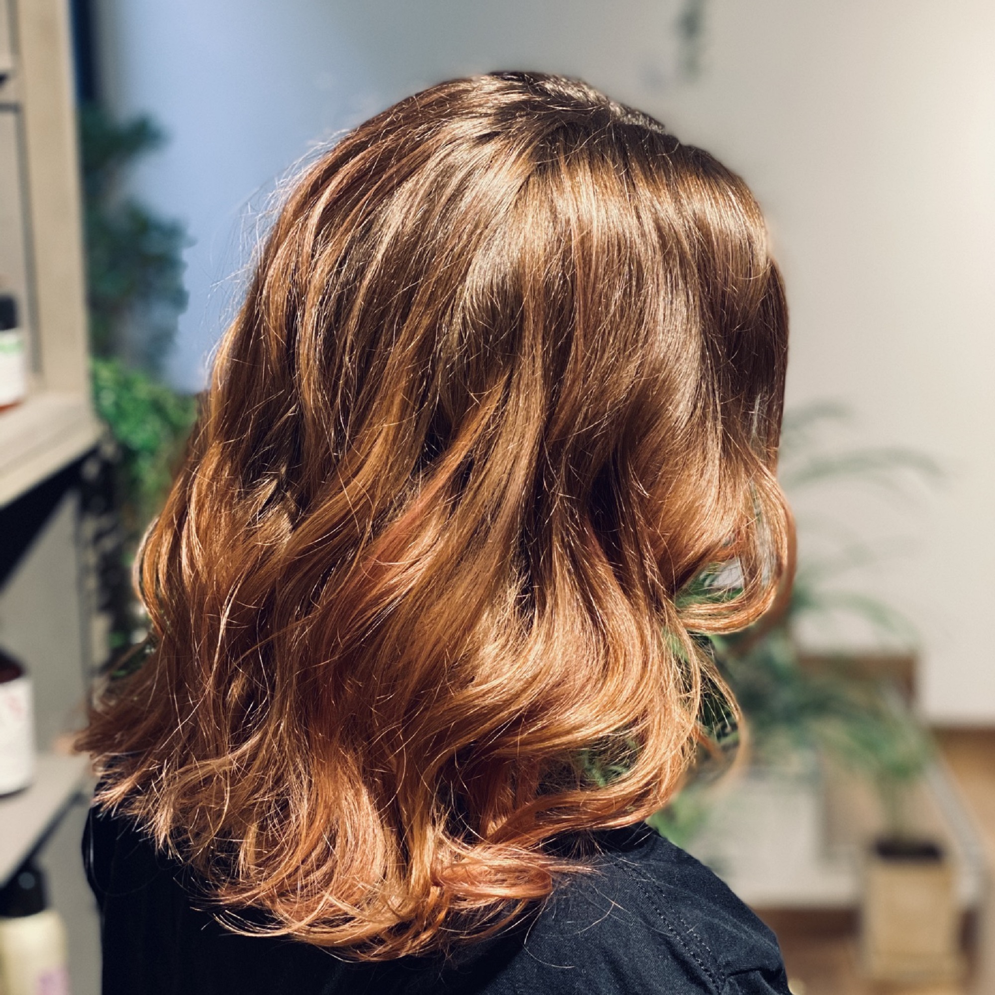 Gesztenyebarna bézs balayage frizura természetes hullámokkal Vállig érő gesztenyebarna haj bézs balayage átmenettel, természetes hullámokkal.